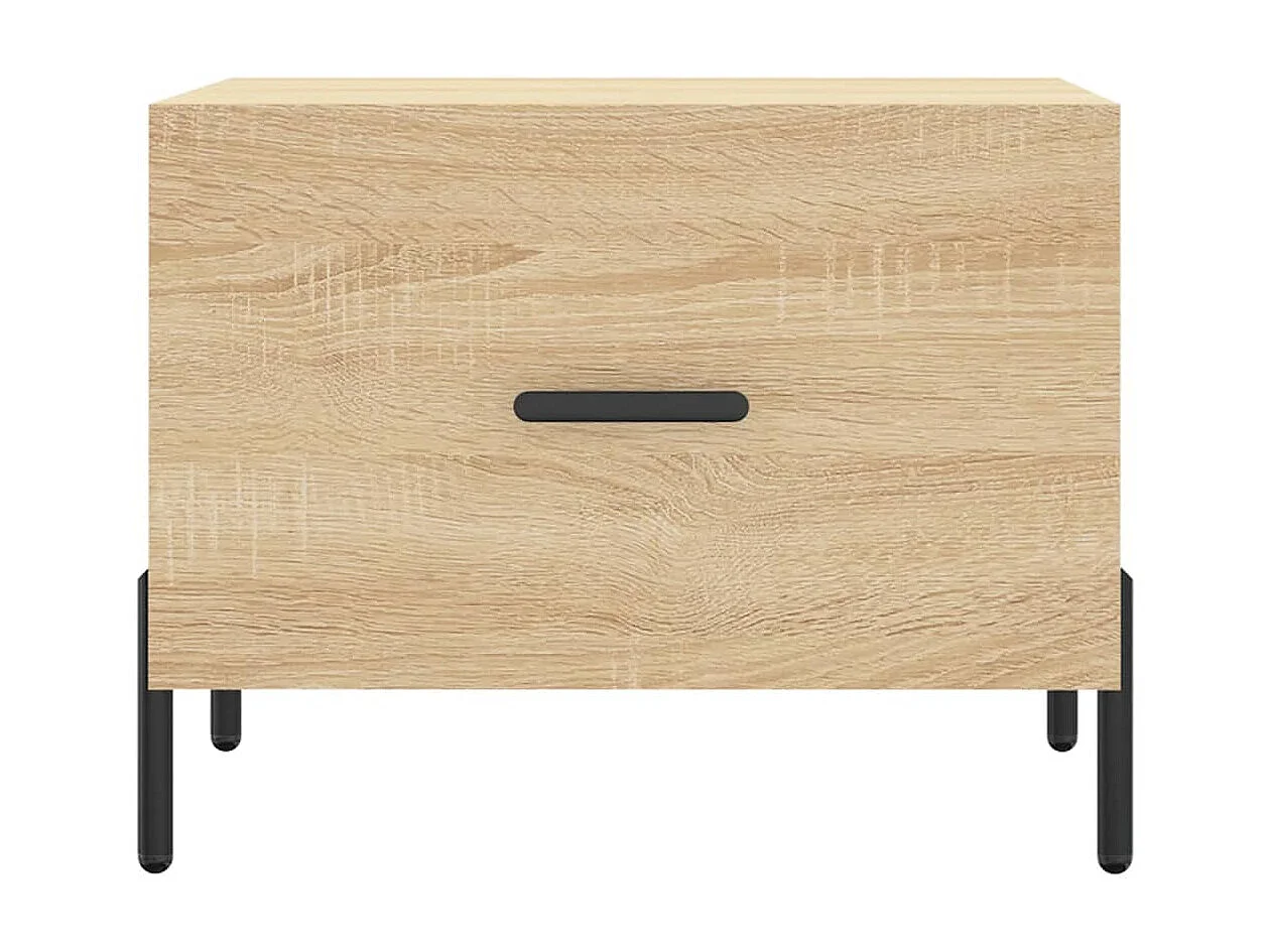 2er-Set Couchtische Beistelltisch Sonoma-Eiche 50x50x40 cm Holzwerkstoff -MN79199