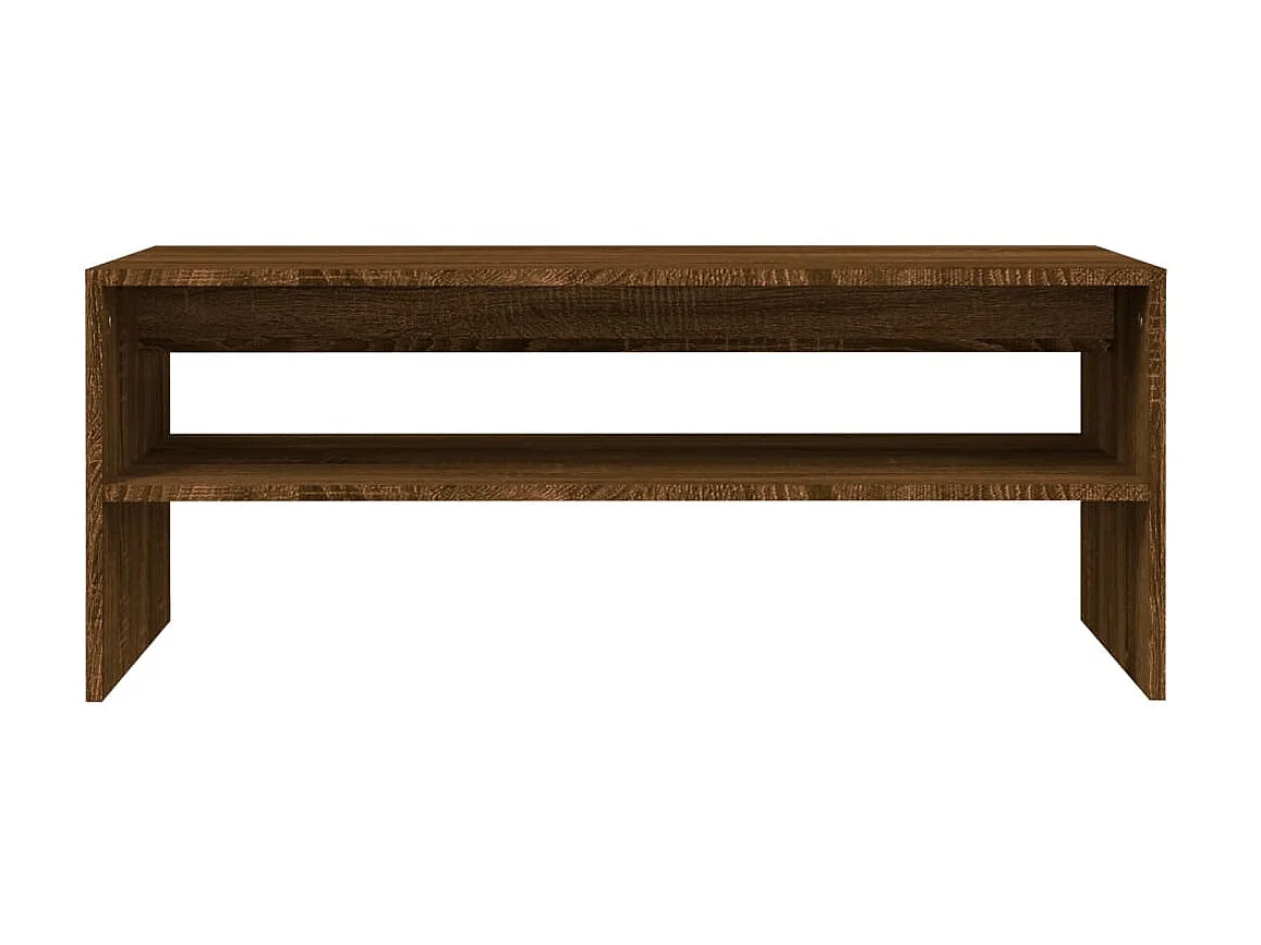 Couchtisch Braun Beistelltisch Eichen-Optik 100x40x40 cm Holzwerkstoff -MN51490