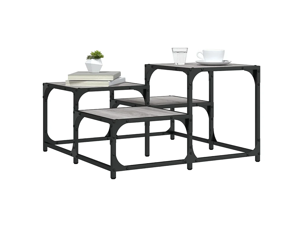 Couchtisch Beistelltisch Grau Sonoma 68x68x40 cm Holzwerkstoff -MN74498