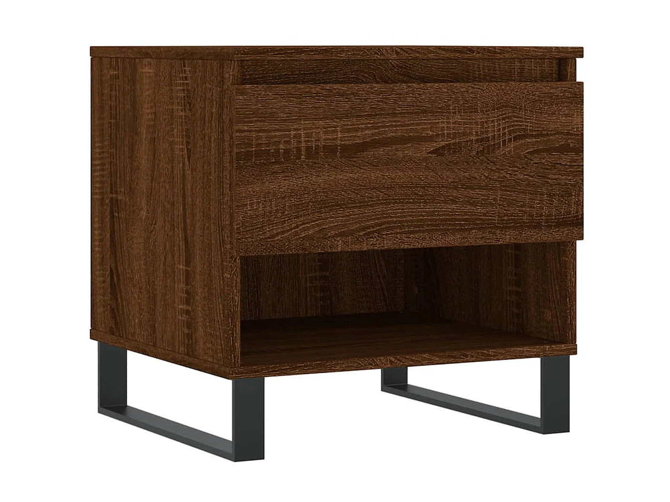 Couchtisch Braun Beistelltisch Eichen-Optik 50x46x50 cm Holzwerkstoff -MN13444