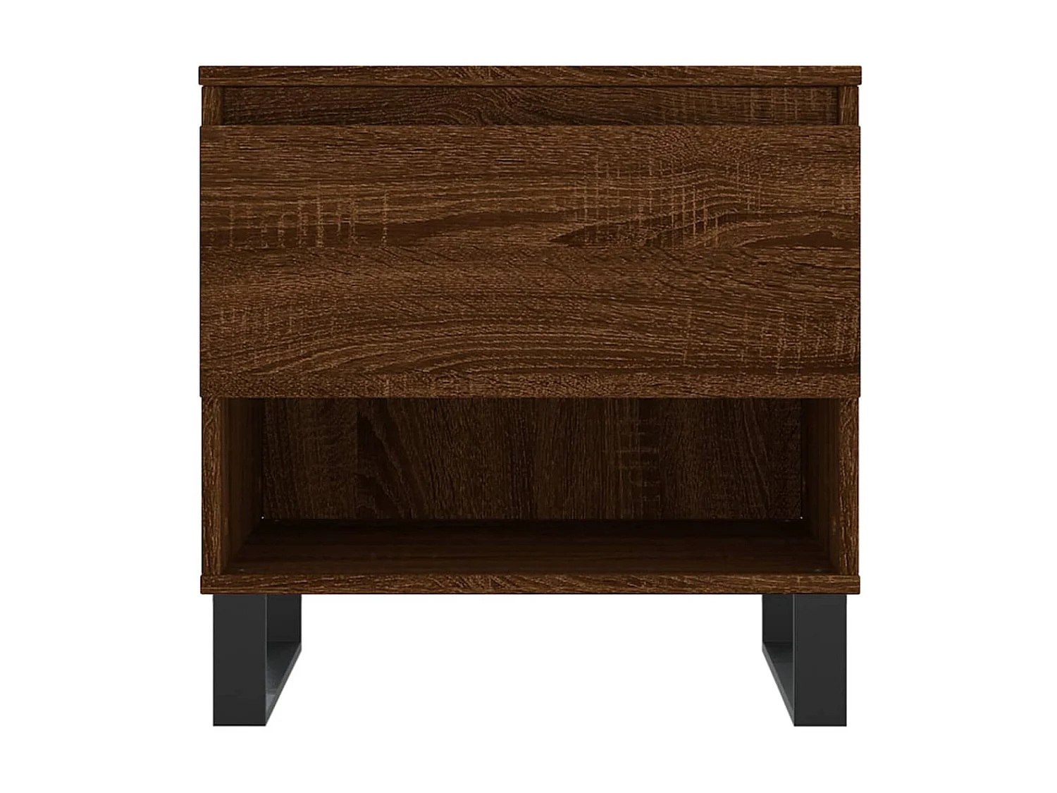 Couchtisch Braun Beistelltisch Eichen-Optik 50x46x50 cm Holzwerkstoff -MN13444