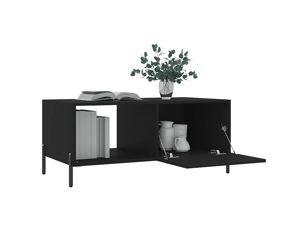 Couchtisch Beistelltisch Schwarz 90x50x40 cm Holzwerkstoff -MN55061