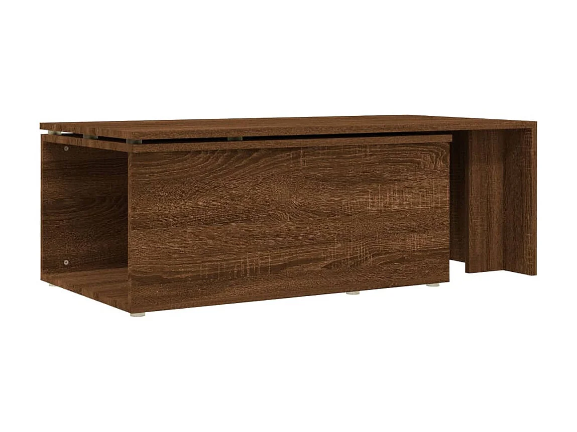 Couchtisch Braun Beistelltisch Eichen-Optik 150x50x35 cm Holzwerkstoff -MN68911
