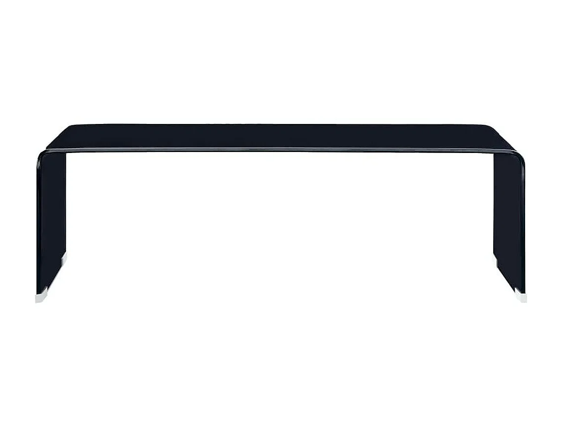 Couchtisch Beistelltisch Schwarz 98x45x31 cm Hartglas -MN10725