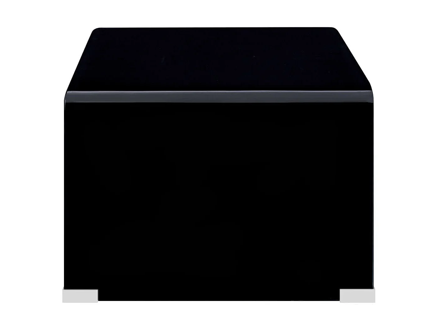 Couchtisch Beistelltisch Schwarz 98x45x31 cm Hartglas -MN10725