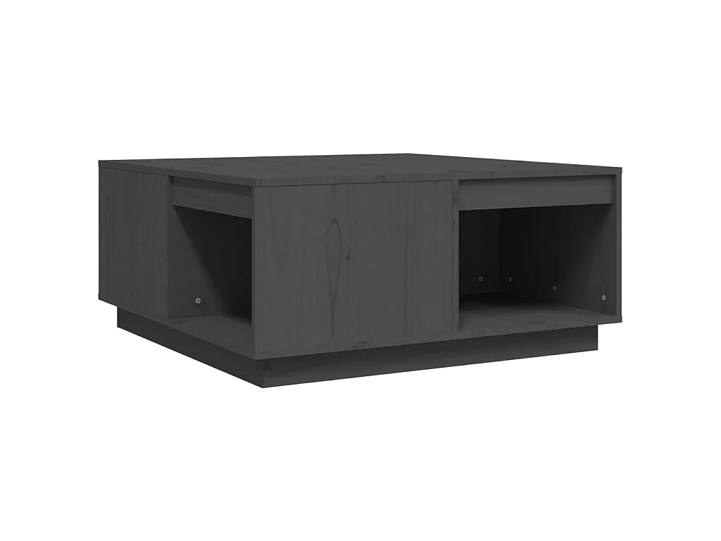 Couchtisch Beistelltisch Grau 80x81x36,5 cm Massivholz Kiefer -MN68129