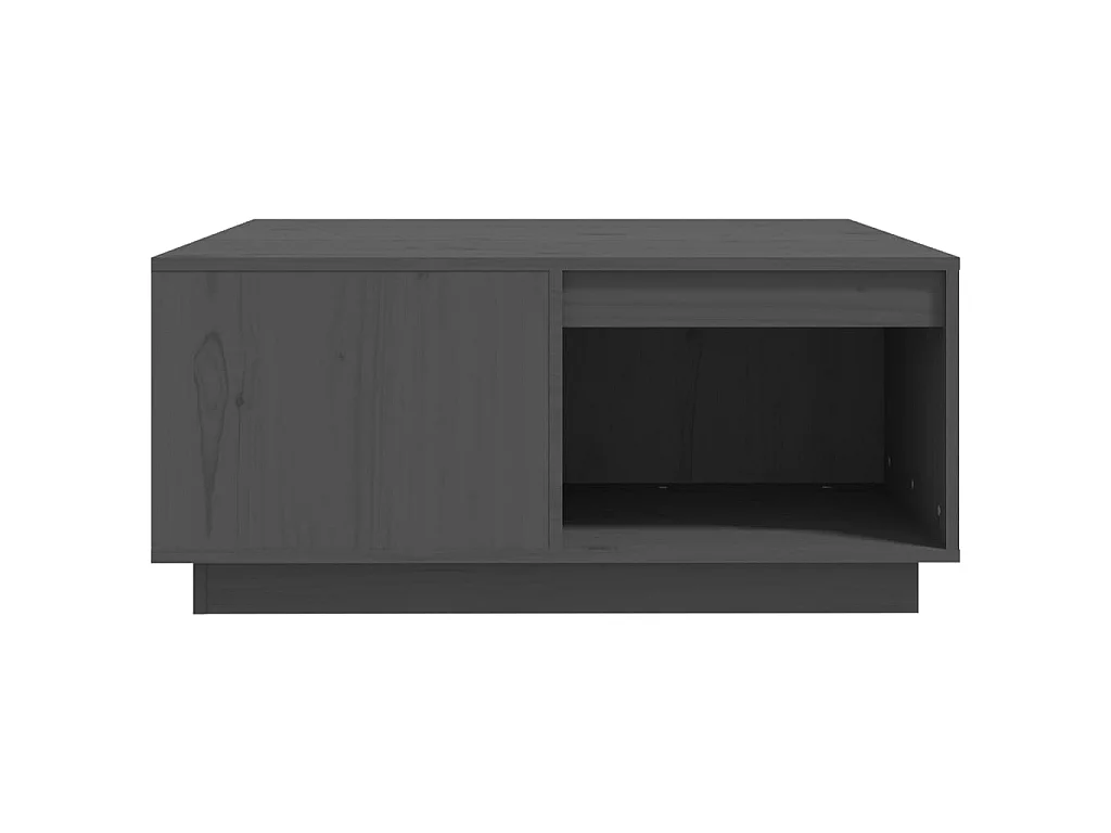 Couchtisch Beistelltisch Grau 80x81x36,5 cm Massivholz Kiefer -MN68129