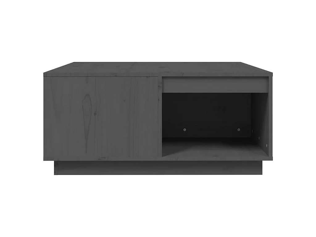 Couchtisch Beistelltisch Grau 80x81x36,5 cm Massivholz Kiefer -MN68129