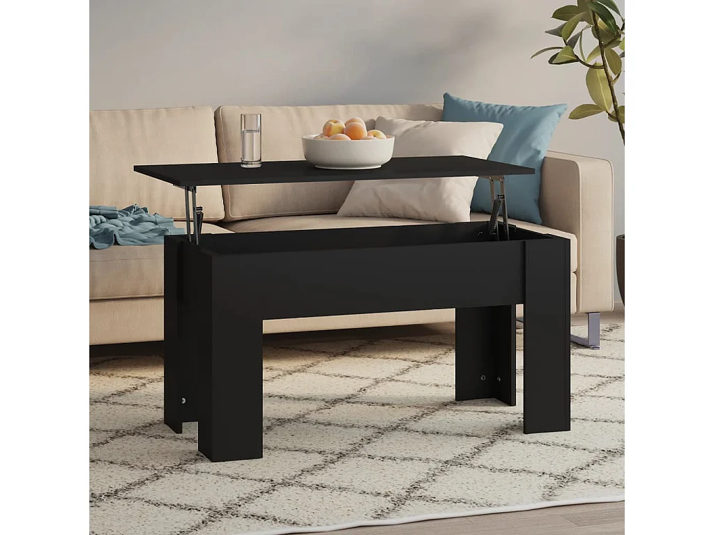 Couchtisch Beistelltisch Schwarz 101x49x52 cm Holzwerkstoff -MN24197