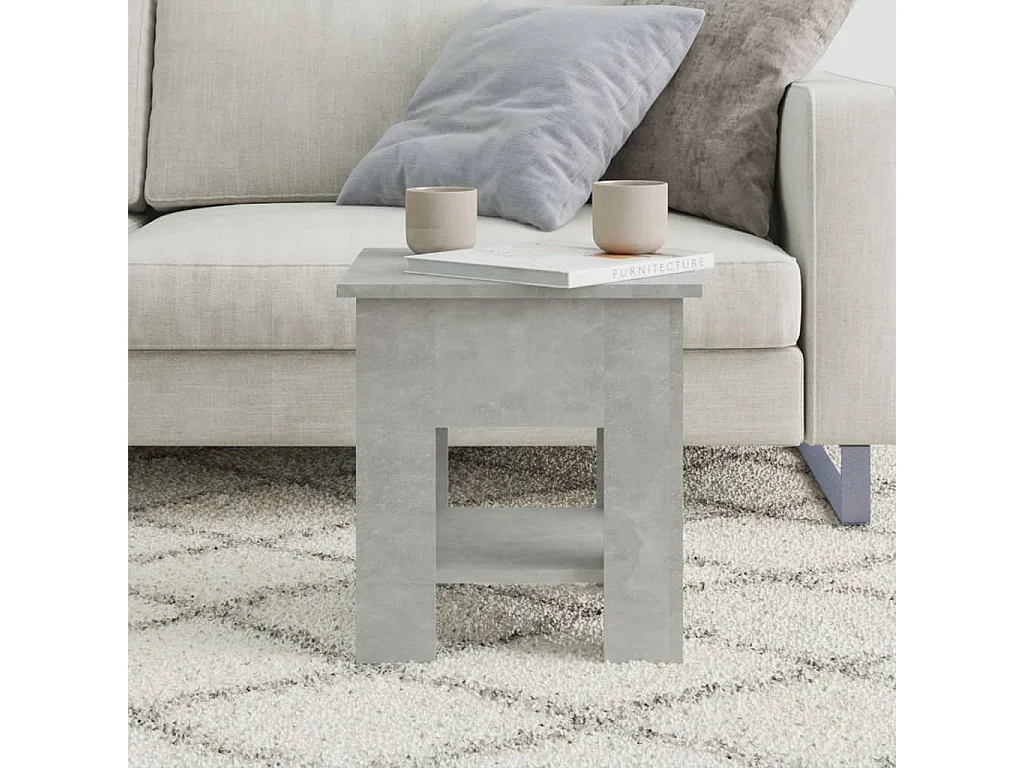 Couchtisch Beistelltisch Betongrau 40x40x42 cm Holzwerkstoff -MN57748