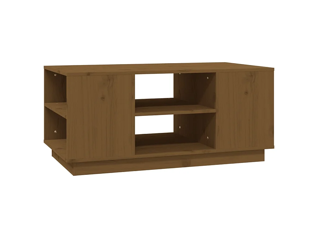 Couchtisch Beistelltisch Honigbraun 90x49x40,5 cm Massivholz Kiefer -MN66105