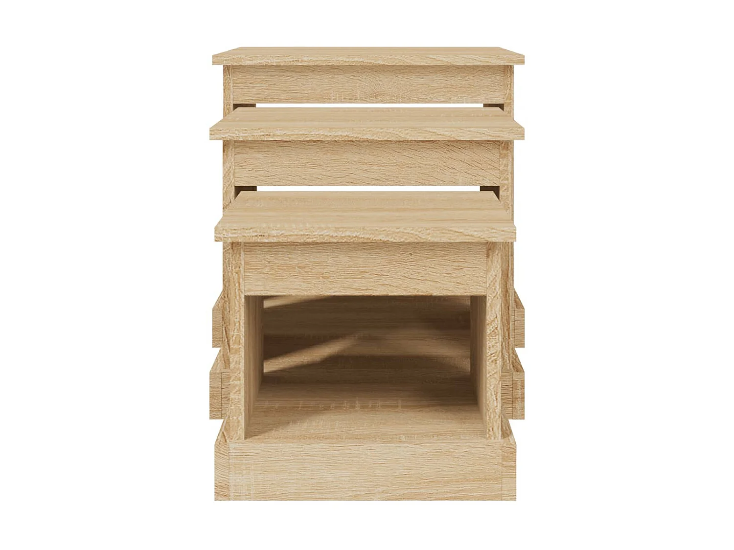 3er-Set Couchtische Beistelltisch Sonoma-Eiche Holzwerkstoff -MN45120