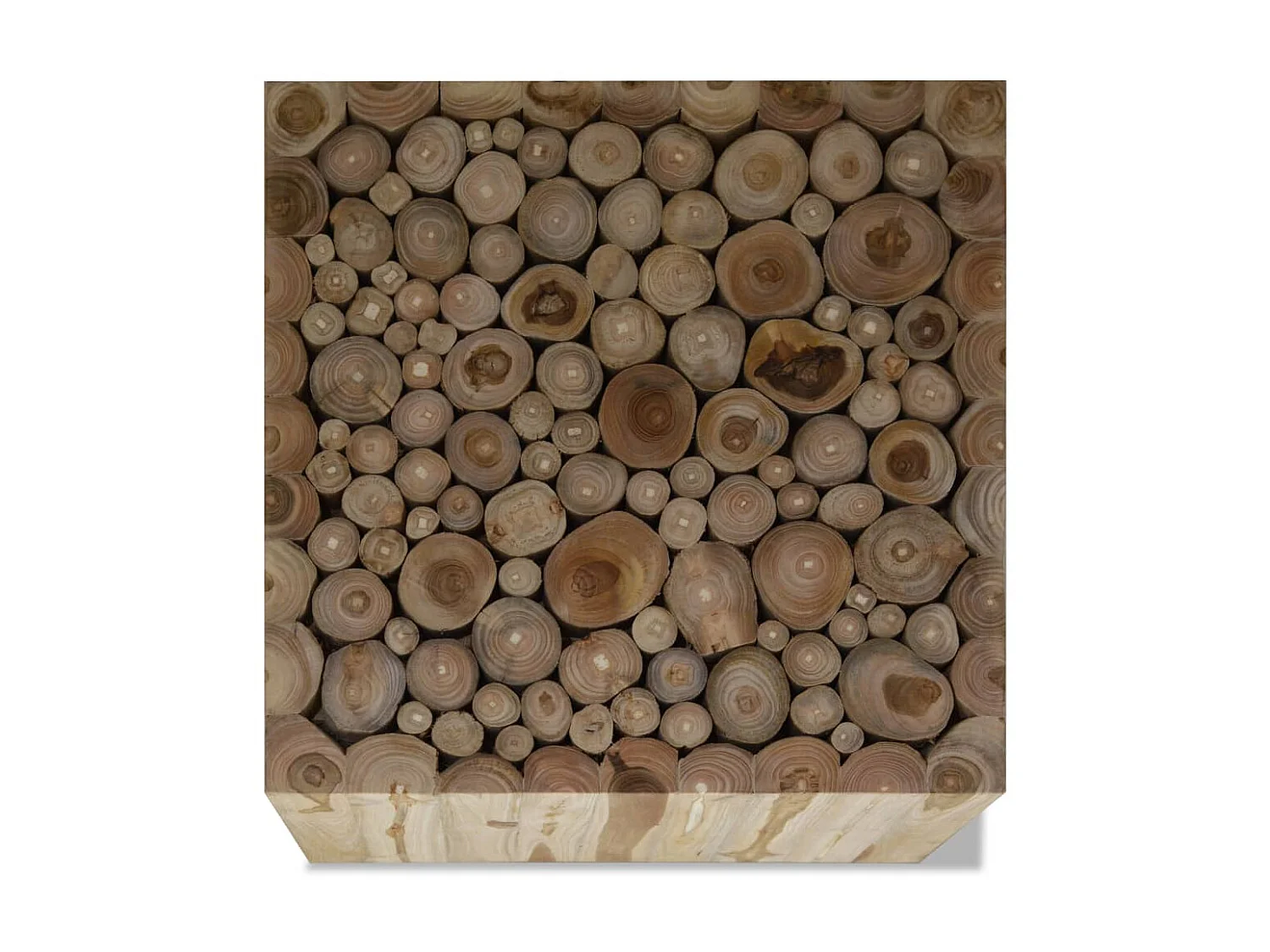 Couchtisch Beistelltisch Echtholz 50 x 50 x 35 cm -MN50045