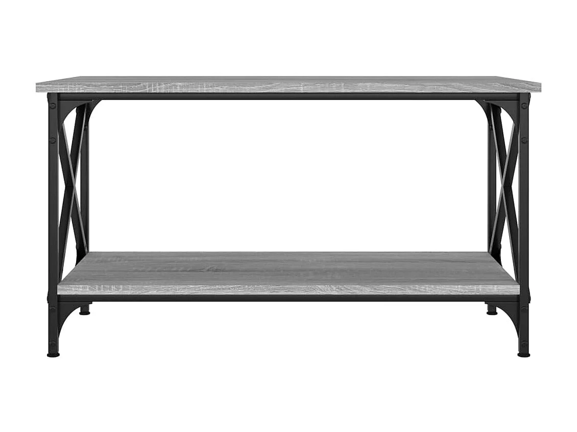 Couchtisch Beistelltisch Grau Sonoma 80x45x45 cm Holzwerkstoff und Eisen -MN46567