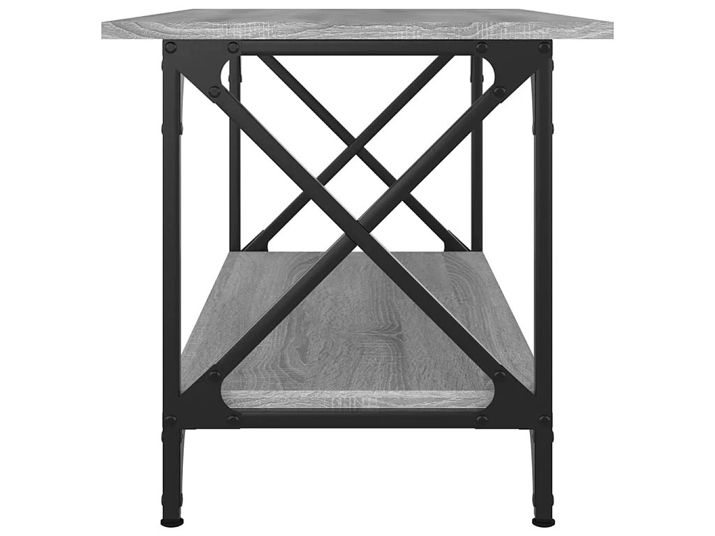 Couchtisch Beistelltisch Grau Sonoma 80x45x45 cm Holzwerkstoff und Eisen -MN46567