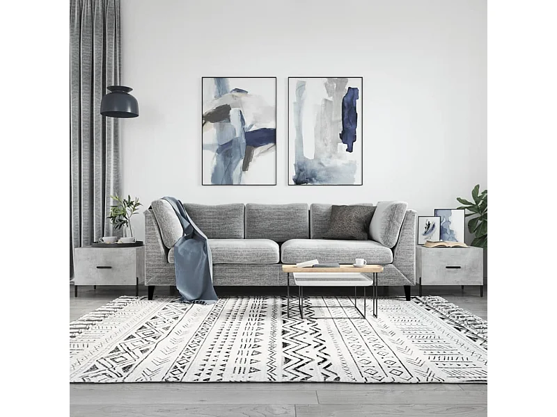 2er-Set Couchtische Beistelltisch Betongrau 50x50x40 cm Holzwerkstoff -MN54174