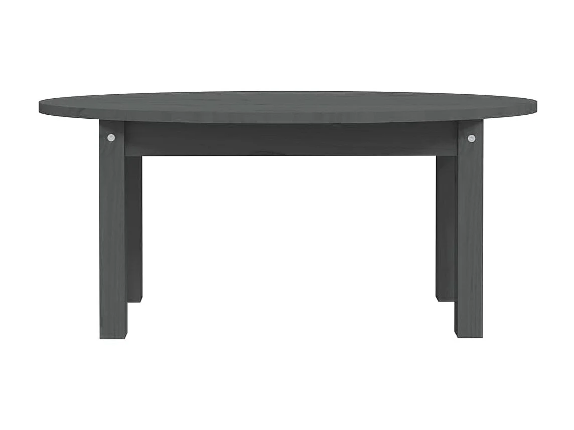 Couchtisch Beistelltisch Grau 80x40x35 cm Massivholz Kiefer -MN45991