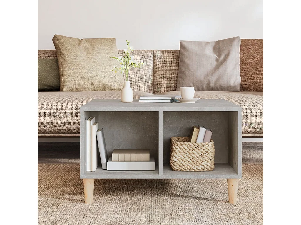 Couchtisch Beistelltisch Betongrau 60x50x36,5 cm Holzwerkstoff -MN47042