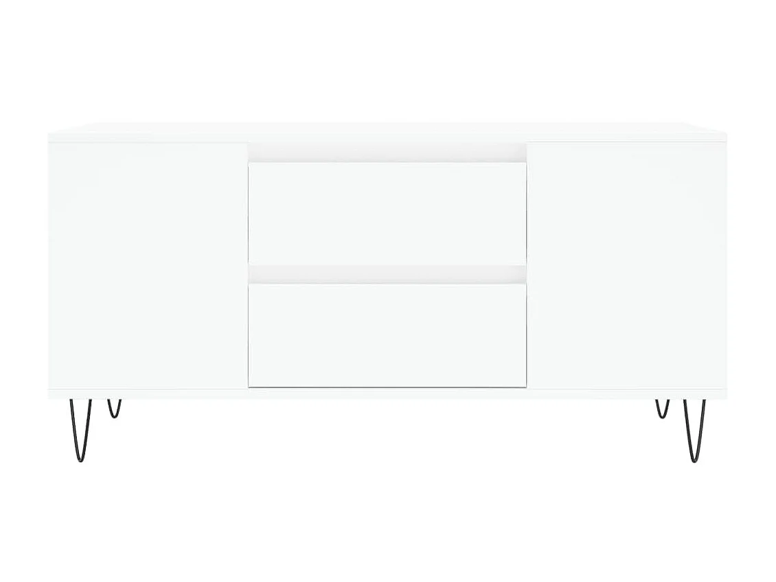 Couchtisch Beistelltisch Weiß 102x44,5x50 cm Holzwerkstoff -MN60238