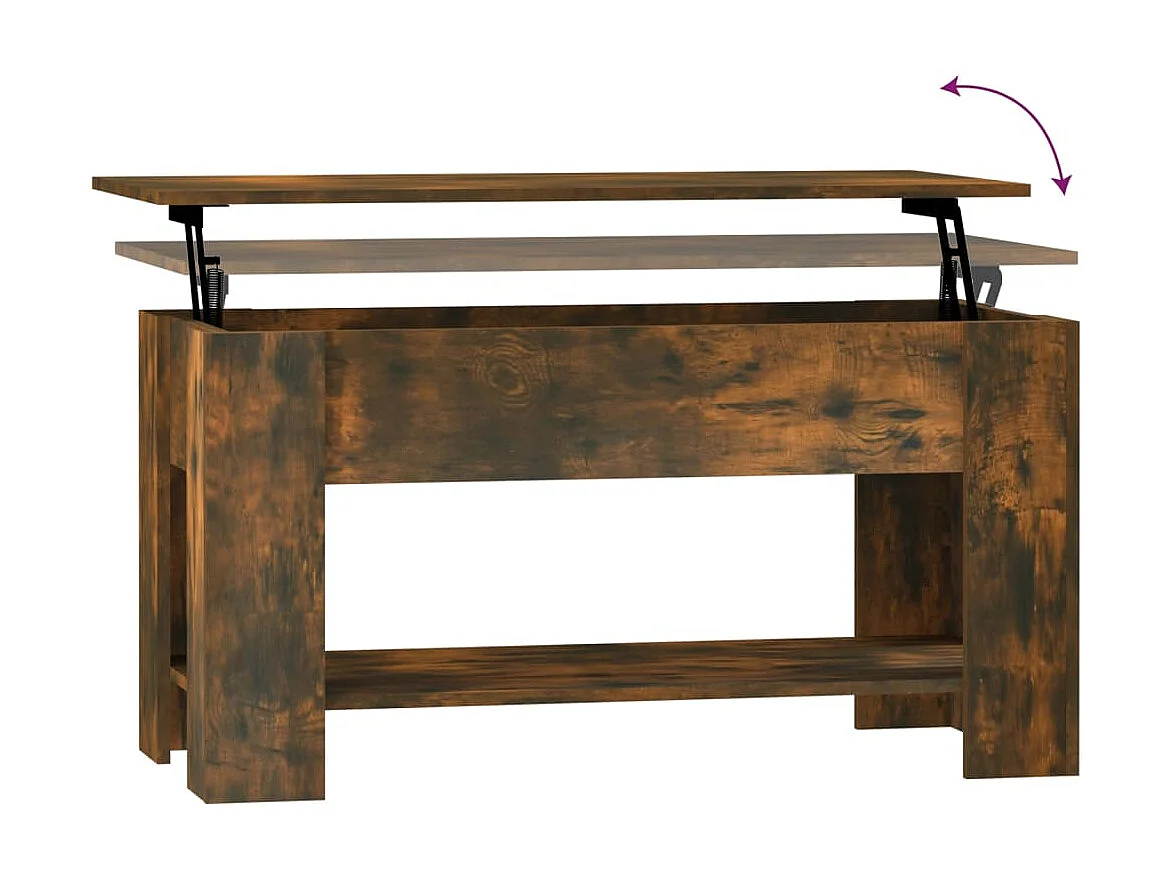 Couchtisch Beistelltisch Räuchereiche 101x49x52 cm Holzwerkstoff -MN77788