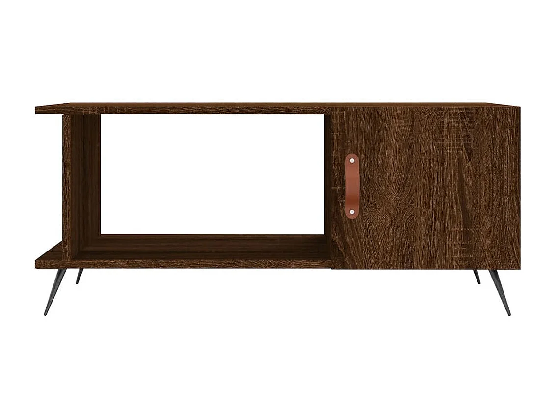 Couchtisch Braun Beistelltisch Eichen-Optik 90x50x40 cm Holzwerkstoff -MN98323