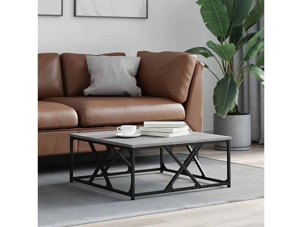 Couchtisch Beistelltisch Grau Sonoma 70x70x30 cm Holzwerkstoff -MN26160