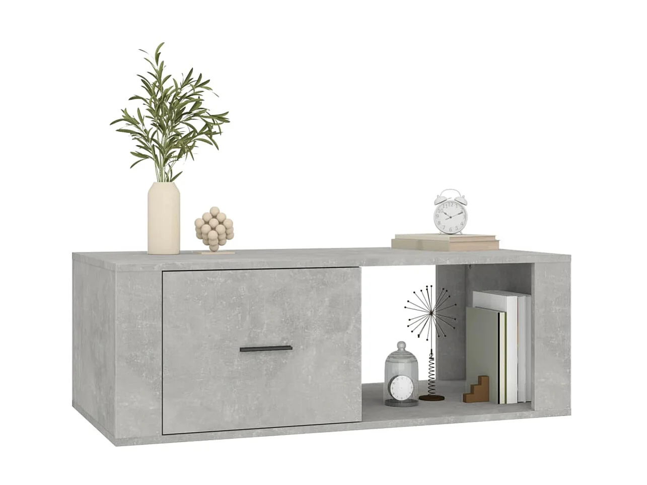 Couchtisch Beistelltisch Betongrau 100x50,5x35 cm Holzwerkstoff -MN86082