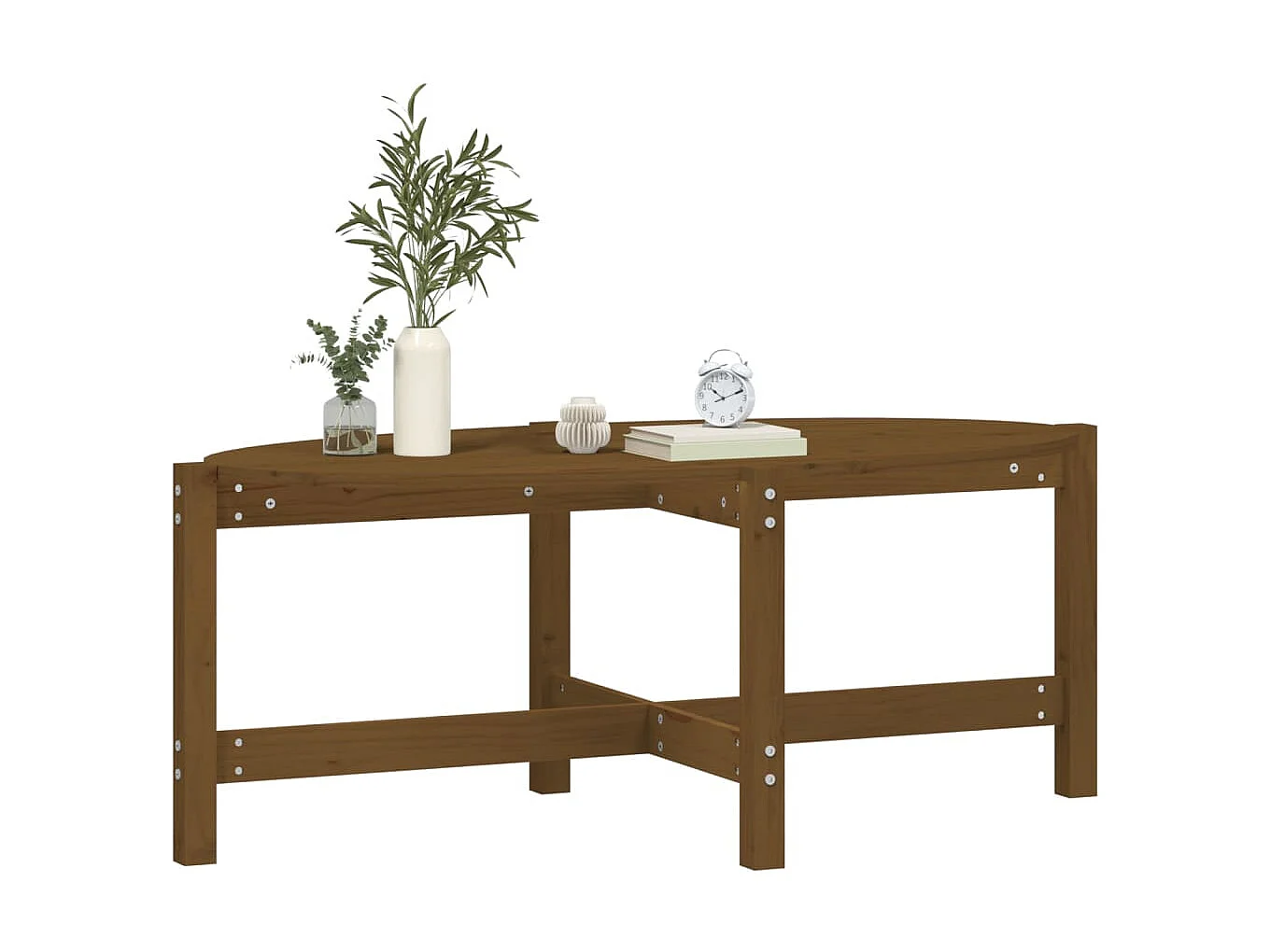 Couchtisch Beistelltisch Honigbraun 118x63x45 cm Massivholz Kiefer -MN64035