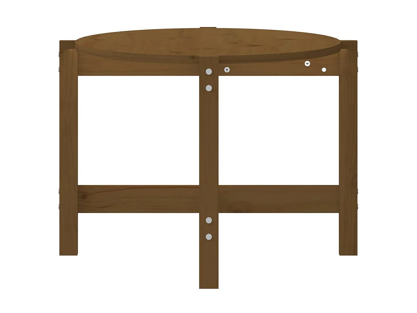 Couchtisch Beistelltisch Honigbraun 118x63x45 cm Massivholz Kiefer -MN64035