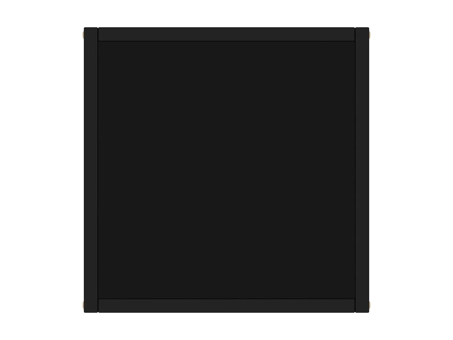 Couchtisch Schwarz mit Schwarzem Glas Beistelltisch 40x40x50 cm -MN29183