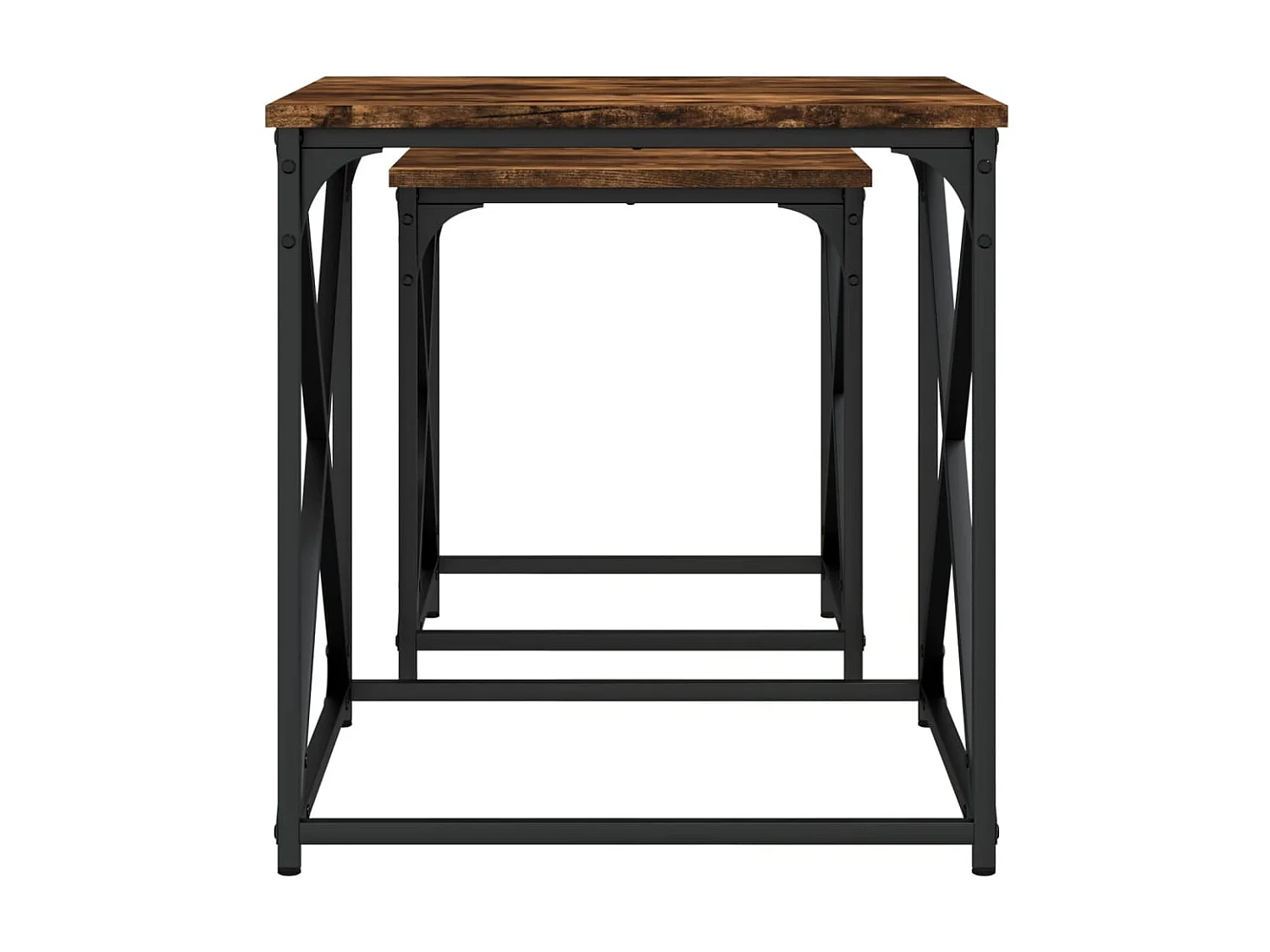 2er-Set Satztische Couchtische Räuchereiche Holzwerkstoff -MN64293