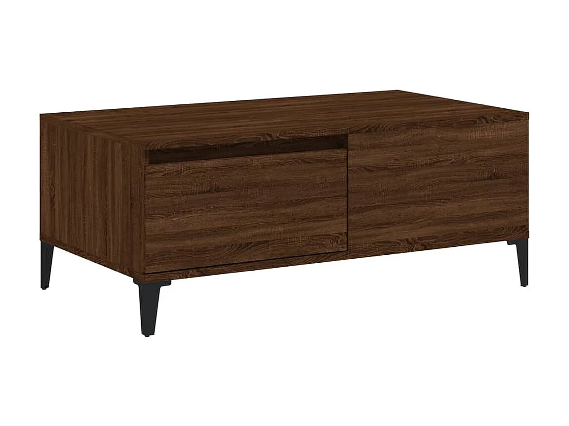 Couchtisch Braun Beistelltisch Eichen-Optik 90x50x36,5 cm Holzwerkstoff -MN33629