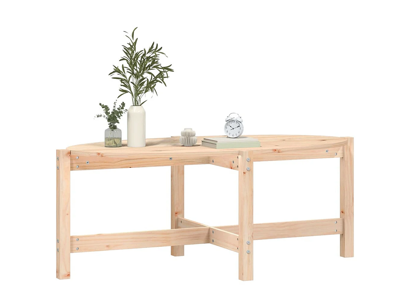 Couchtisch Beistelltisch 118x63x45 cm Massivholz Kiefer -MN30868