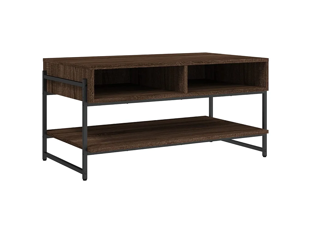 Couchtisch Braun Beistelltisch Eichen-Optik 90x50x45 cm Holzwerkstoff -MN16631