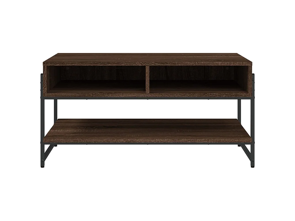 Couchtisch Braun Beistelltisch Eichen-Optik 90x50x45 cm Holzwerkstoff -MN16631