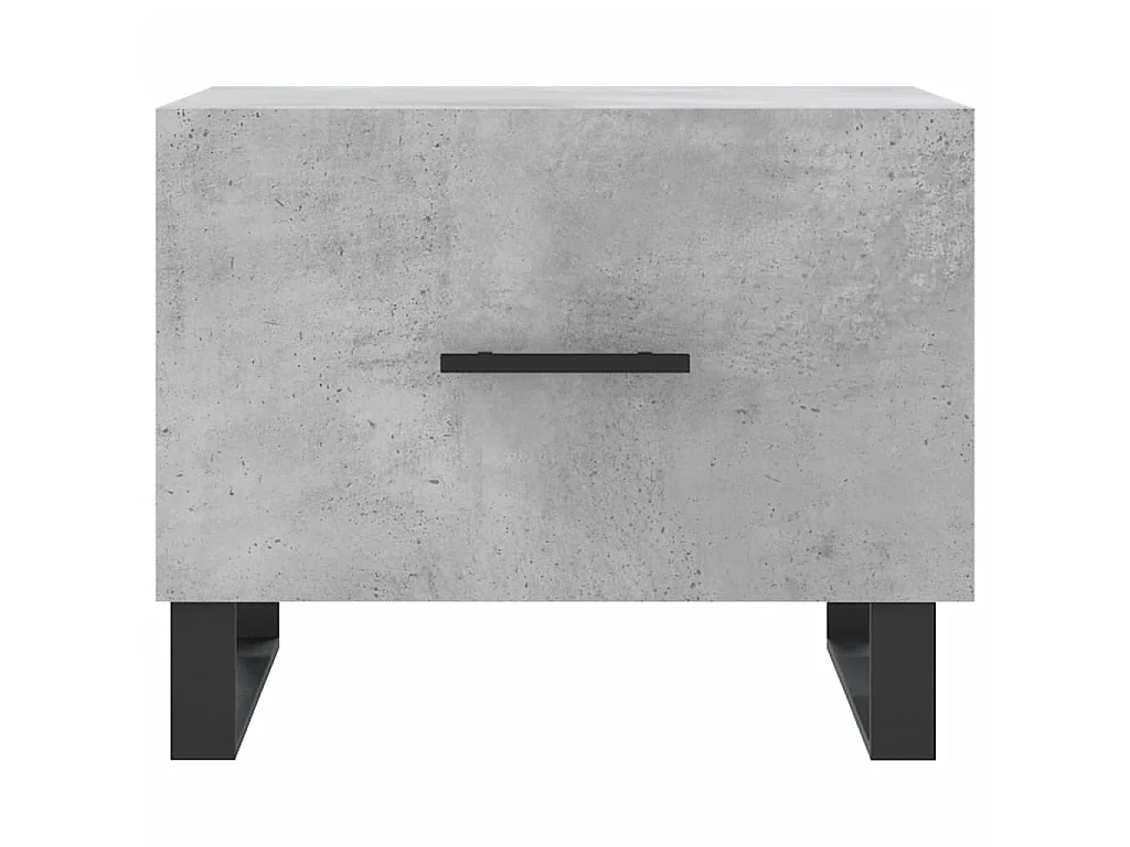 2er-Set Couchtische Beistelltisch Betongrau 50x50x40 cm Holzwerkstoff -MN49041