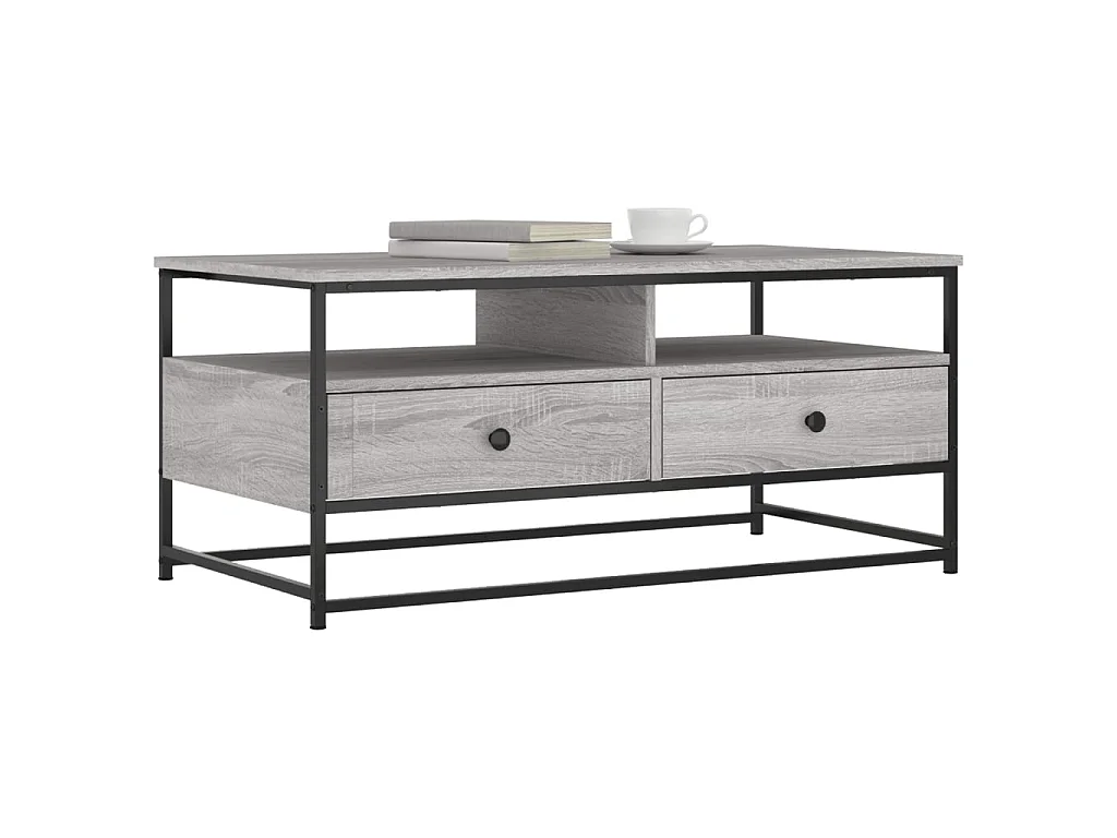 Couchtisch Beistelltisch Grau Sonoma 100x51x45 cm Holzwerkstoff -MN37310