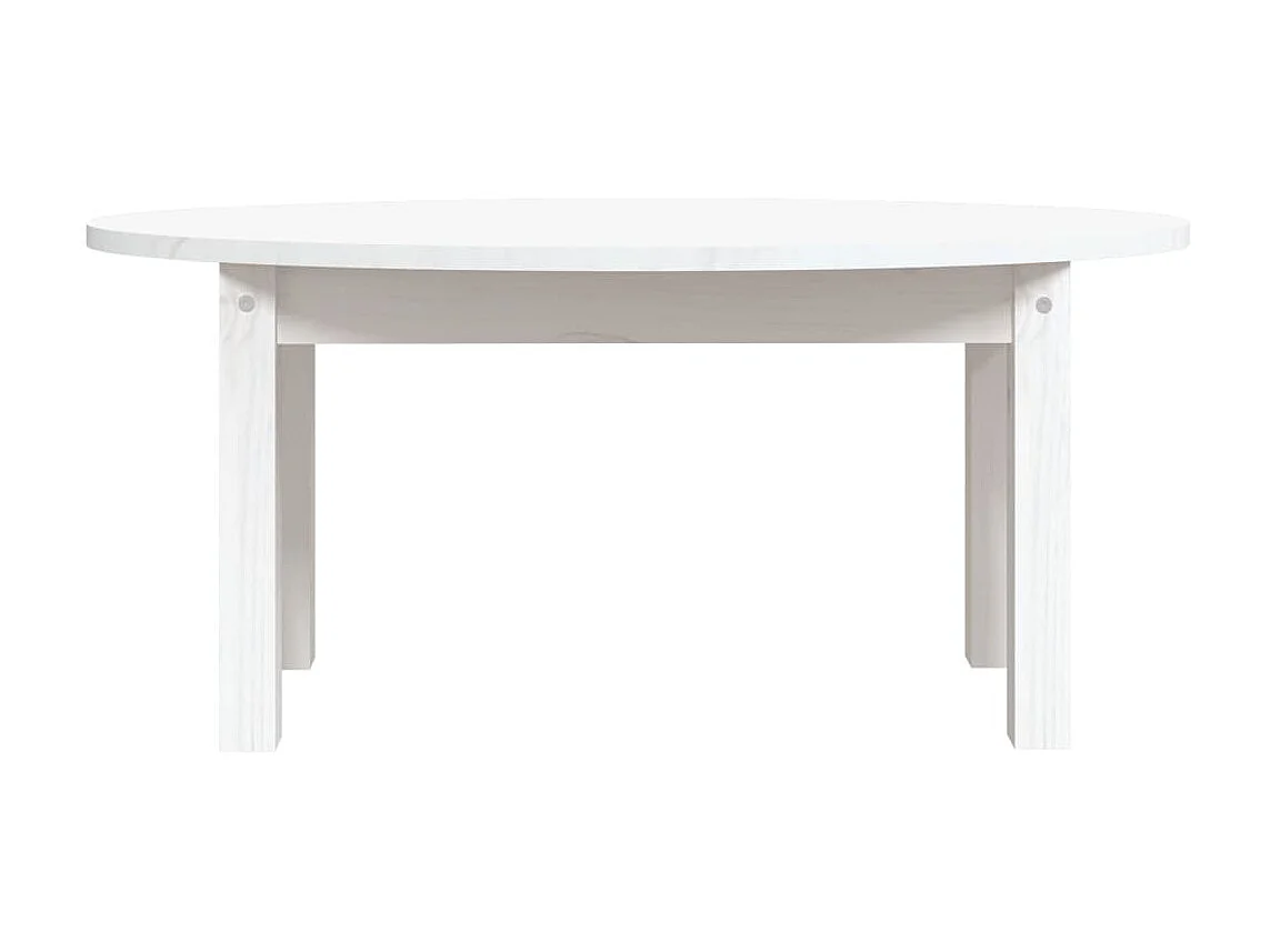 Couchtisch Beistelltisch Weiß 80x40x35 cm Massivholz Kiefer -MN58887