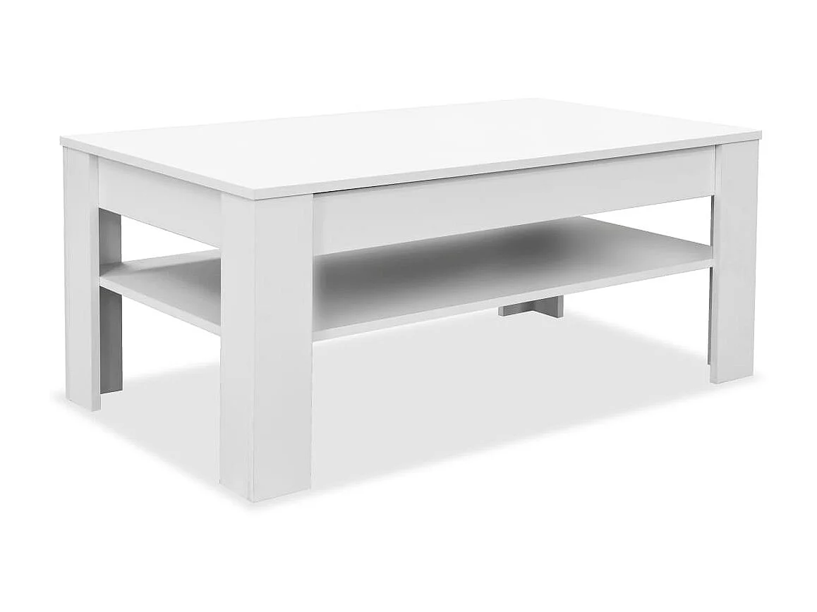 Couchtisch Beistelltisch Holzwerkstoff 110x65x48 cm Weiß -MN21075