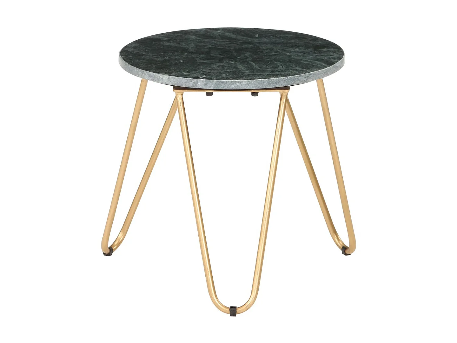 Couchtisch Beistelltisch Grün 40×40×40 cm Echtstein in Marmoroptik -MN37375