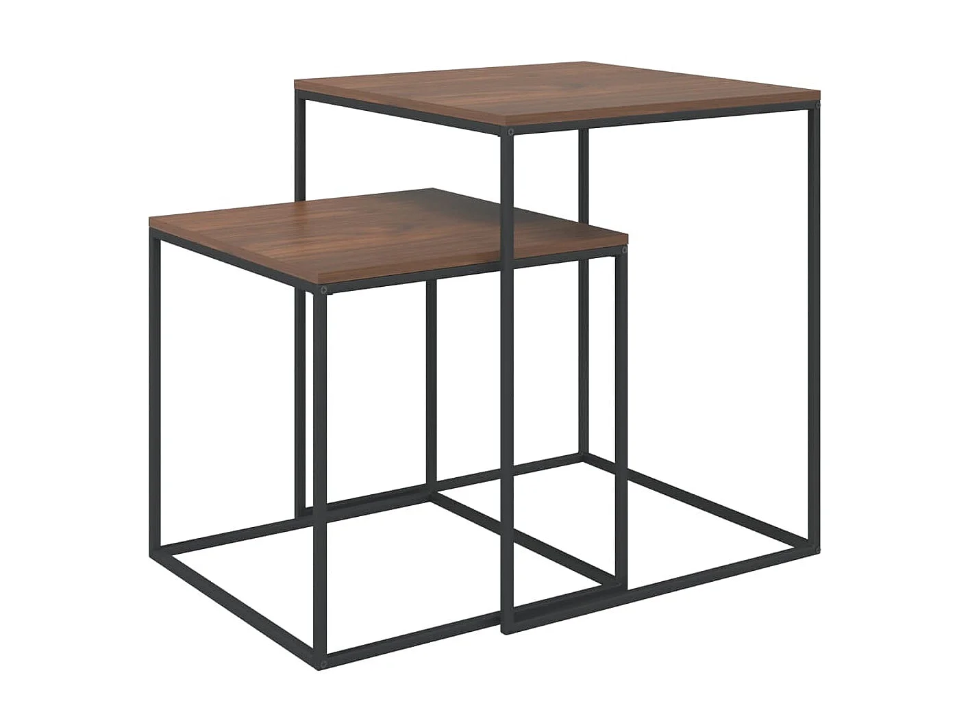 Couchtisch,Beistelltisch-Set 2-tlg. Holzwerkstoff und Metall -MN40766