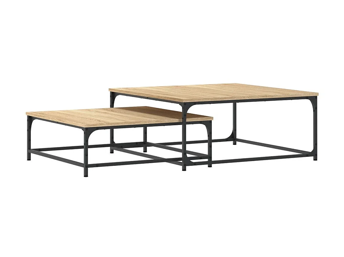 2er-Set Satztische Couchtische Sonoma-Eiche Holzwerkstoff -MN95206