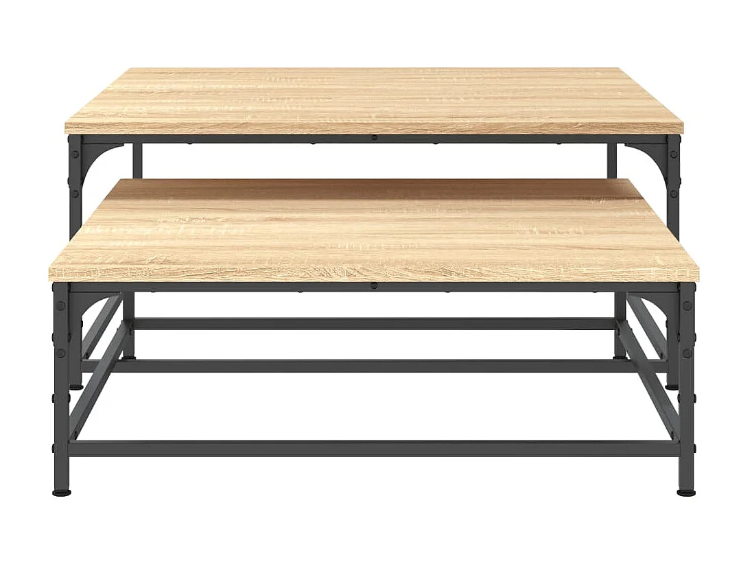 2er-Set Satztische Couchtische Sonoma-Eiche Holzwerkstoff -MN95206