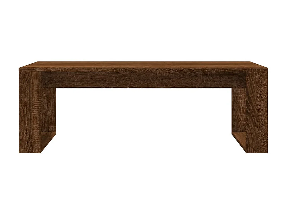 Couchtisch Braun Beistelltisch Eichen-Optik 102x50x35 cm Holzwerkstoff -MN44788