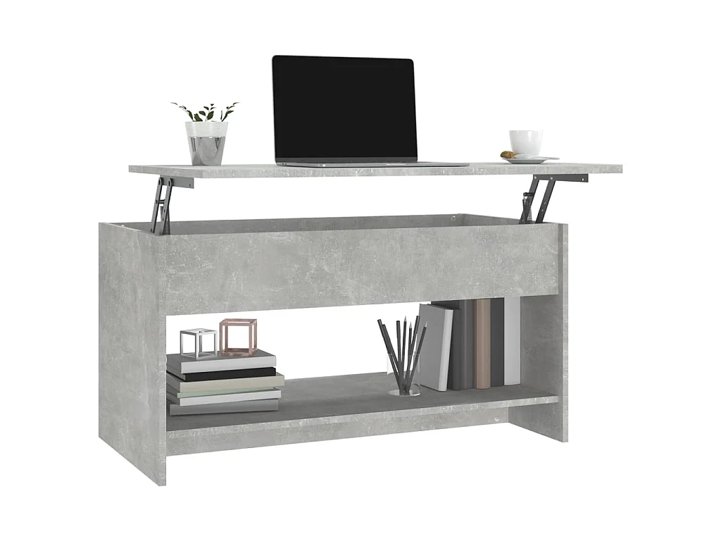 Couchtisch Beistelltisch Betongrau 102x50x52,5 cm Holzwerkstoff -MN81236