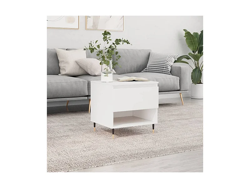 Couchtisch Beistelltisch Weiß 50x46x50 cm Holzwerkstoff -MN63897