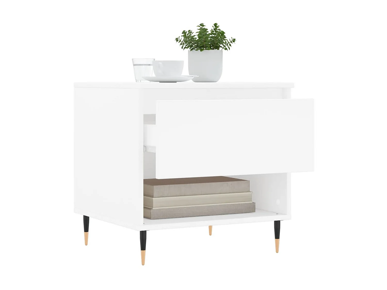 Couchtisch Beistelltisch Weiß 50x46x50 cm Holzwerkstoff -MN63897