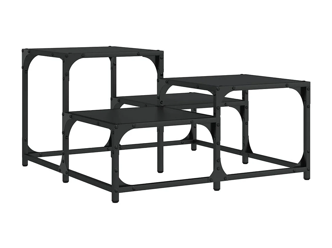 Couchtisch Beistelltisch Schwarz 68x68x40 cm Holzwerkstoff -MN55888