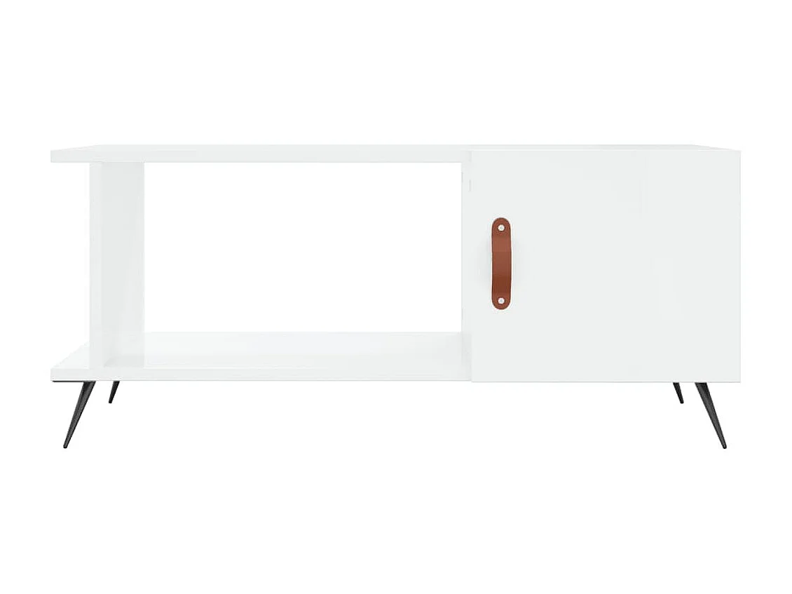 Couchtisch Beistelltisch Hochglanz-Weiß 90x50x40 cm Holzwerkstoff -MN69413