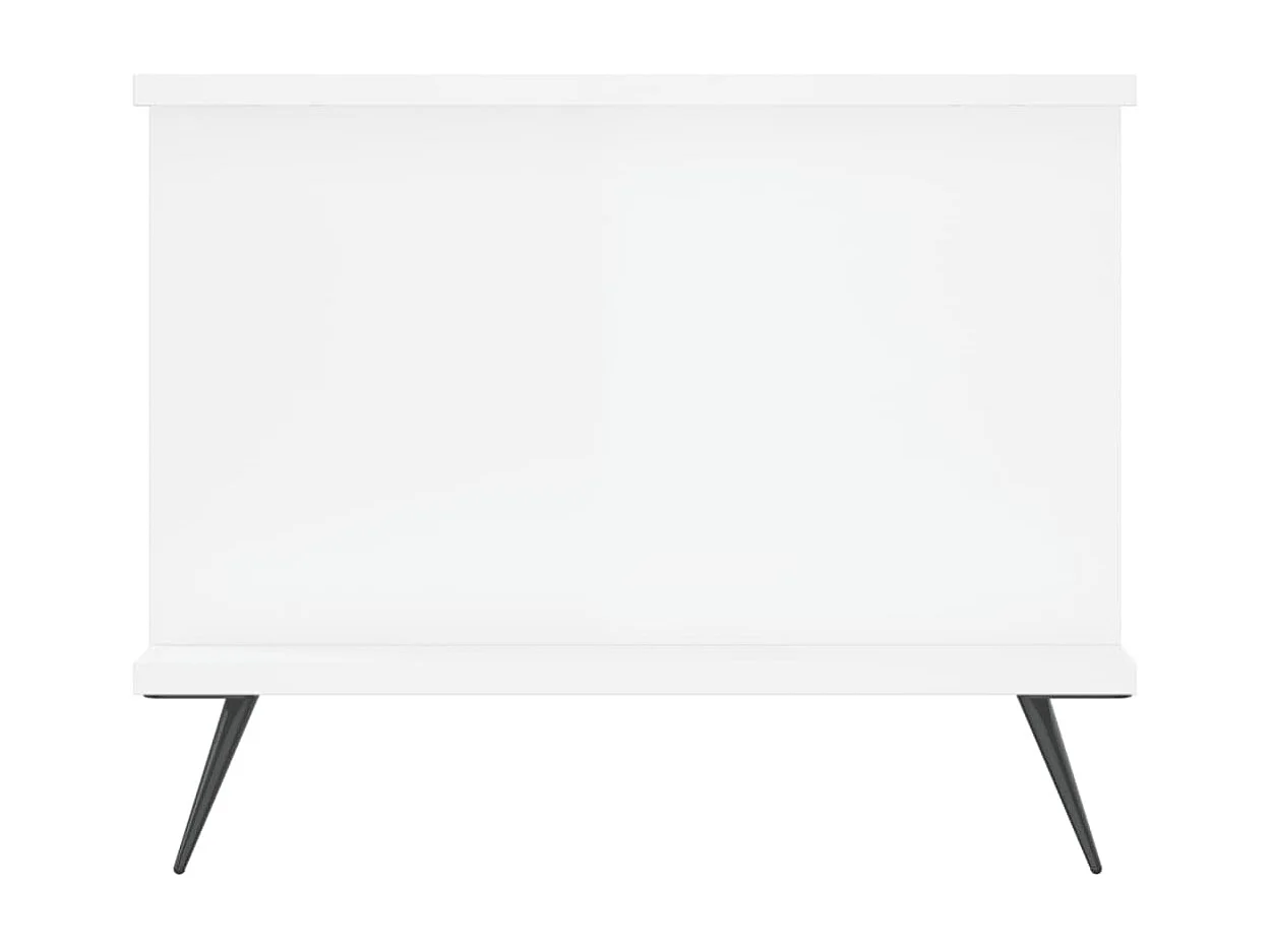 Couchtisch Beistelltisch Hochglanz-Weiß 90x50x40 cm Holzwerkstoff -MN69413